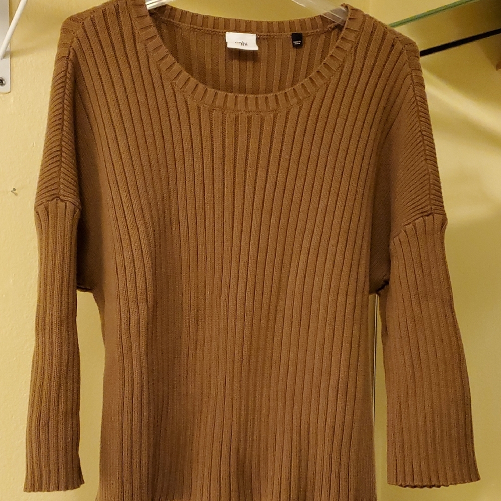 CAbi Brown Crew Neck Sweater